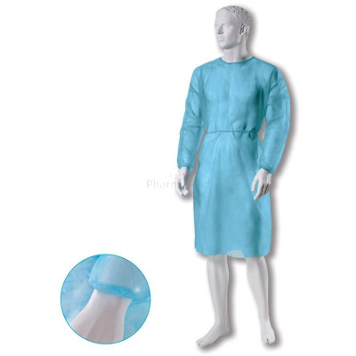 Blouse médicale ZARYS manches long./élast. - 25gr L verte - 10pc