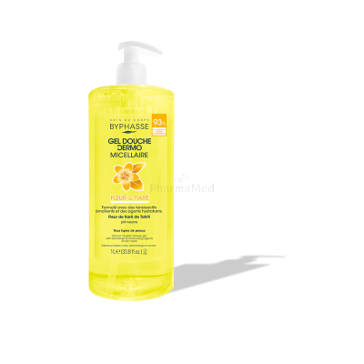 BYPHASSE Gel douche dermo micellaire - Fleur de tiaré 1L
