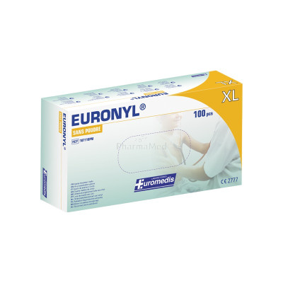 EURONYL Vinyl handschoenen poedervrij XL - 100st