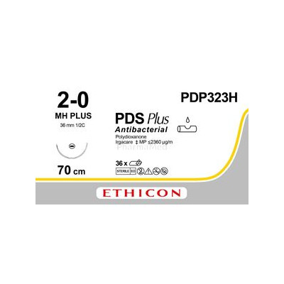 ETICON PDS+UPS 2/0 PDP323H 70cm Antibactérien - 36fils