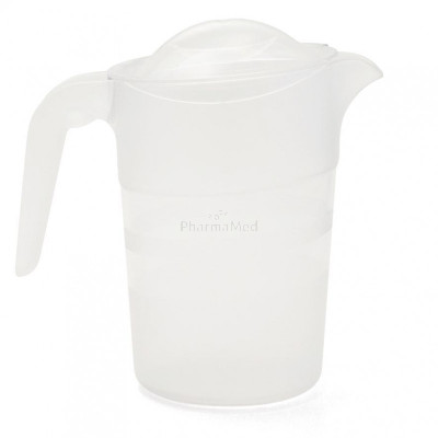 Stapelbare schenkkan 1,5L - transparant copolyester met deksel - 1st