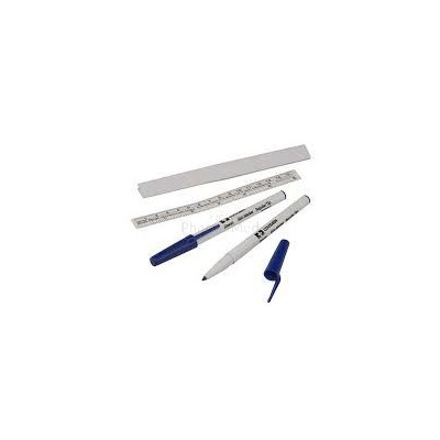 DEVON marqueur chirurgical pointe normale - avec règle - 50 pièces