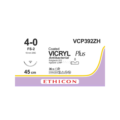 VICRYL+ 4/0 Coated VCP392ZH FS-2 45cm - 36draden