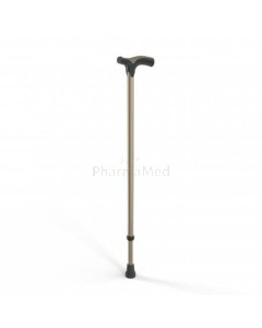 Canne 4POP en alu - poignée bi-matière - Réglable - Bronze