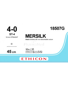 MERSILK 4/0 18507G ST-4 45cm - 12draden