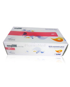 Gants nitrile easyCARE rose MEDIUM s poud/100