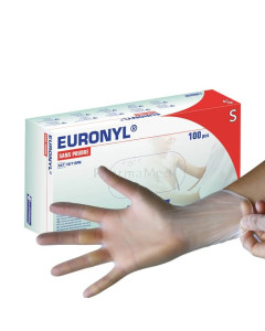 Gants vinyl EURONYL sans poudre S - 100 pc