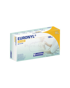 Gants vinyl EURONYL sans poudre XL - 100 pc