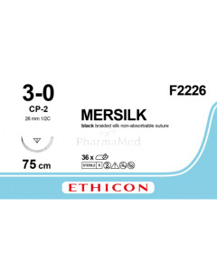 MERSILK 3/0 F2226 CP-2 75cm - 36draden