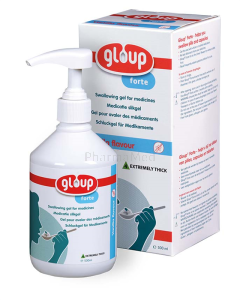 Gloup Forte gel pour avaler les médicaments - Vanille + pompe - 500ml