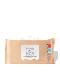 BYPHASSE Reinigingsdoekjes met amandelolie voor gevoelige huid - 40pcs
