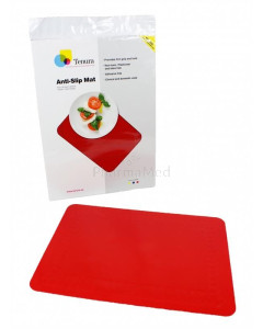 Tapis rectangulaire antidérapant rouge - 45x38vm