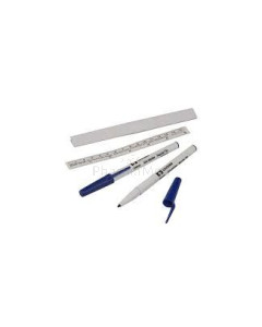 DEVON marqueur chirurgical pointe normale - avec règle et étiquettes - 50 pièces