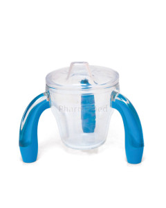 Tripod kop met oren deksel blauw