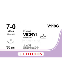 VICRYL 7/0 Coated V119G GS-9 30cm - 12fils