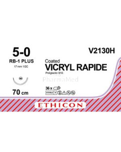 VICRYL RAPID 5/0 V2130H RB-1 70cm Kleurloos - 36draden