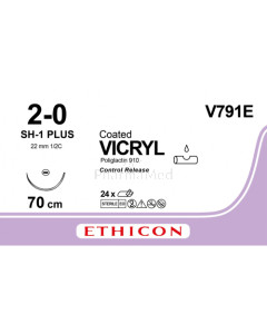 VICRYL 2/0 Coated V791E SH-1 Plus 70cm - 24fils
