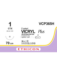 VICRYL PLUS 1 VCP365H CTX 70cm - 36fils