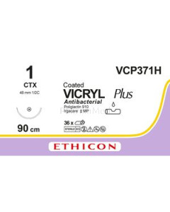 VICRYL PLUS 1 VCP371H CTX 90cm - 36draden