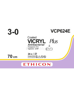 VICRYL PLUS 3/0 VCP624E 70cm - 24draden