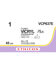 VICRYL PLUS 1 VCP637E 45cm - 24draden