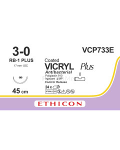 VICRYL PLUS 3/0 VCP733E RB-1 45cm - 24draden