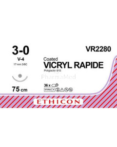 VICRYL RAPID 3/0 VR2280 V-4 75cm M2 - 36fils