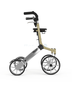 Rollator LET'S GO OUT wielen opvouwbaar + beige tas