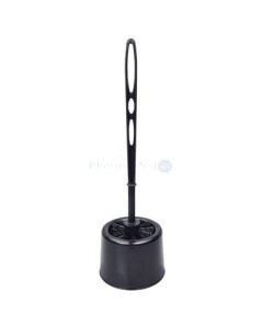 Toiletborstel met houder zwart - 1st