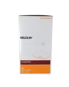Compresses non adhérentes stériles MELOLIN - 10x10cm - 100x1pc