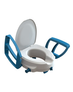 Rehausse wc standard CAPRI avec accoudoirs & couvercle - 1pc