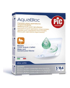 AQUABLOC Pansements transparents post-op ST antibactériens - 10x6cm - 5pc