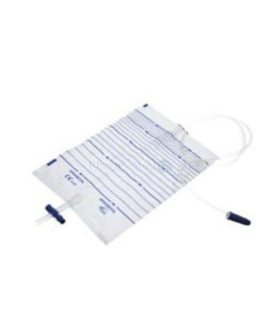 Sac à urine stérile + valve - 2L + drain de 90cm - 10pc