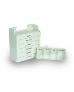 Pilulier hebdo tiroirs MEDI7 blanc (1pc)