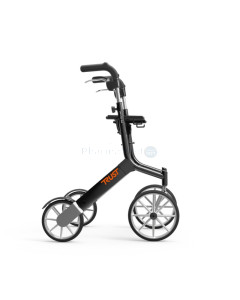 Rollator LET'S GO OUT wielen opvouwbaar + tas - Zwarte