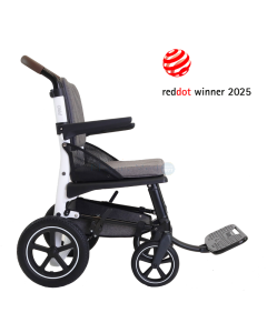 Fauteuil roulant pliant KMINA PRO blanche - petites roues