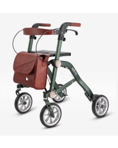 Rollator MOBIO TRIVE olijfgroen 4 wielen opvouwbaar