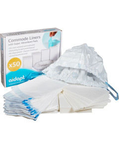 Emmer-/bedpanbeschermer met absorberende pads - 50st