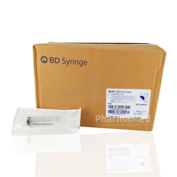 Seringues BD luer lock centré - 10ml - 100pc