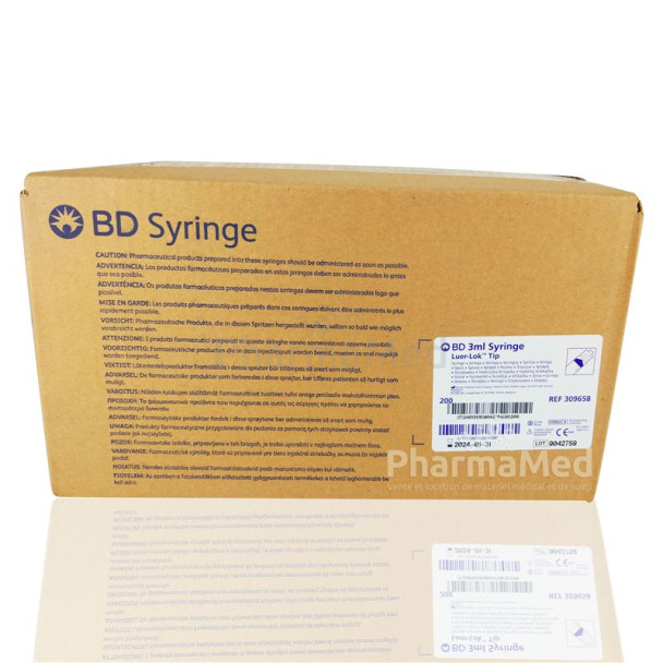 Spuiten BD luer lock gecentre - 3ml - 200st