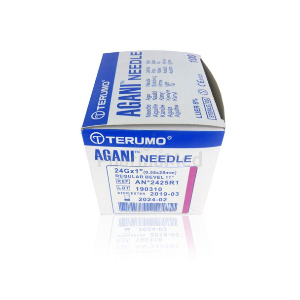 Aiguilles TERUMO Agani - 24G1 (0,55x25mm) - 100pc