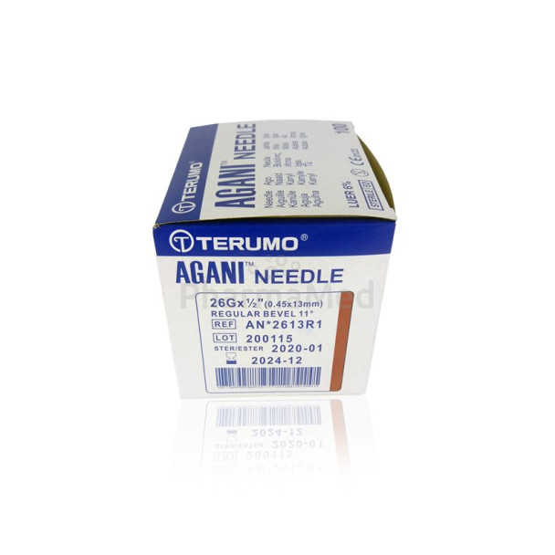 Aiguilles TERUMO Agani - 26G½ (0,45x12mm) - 100pc