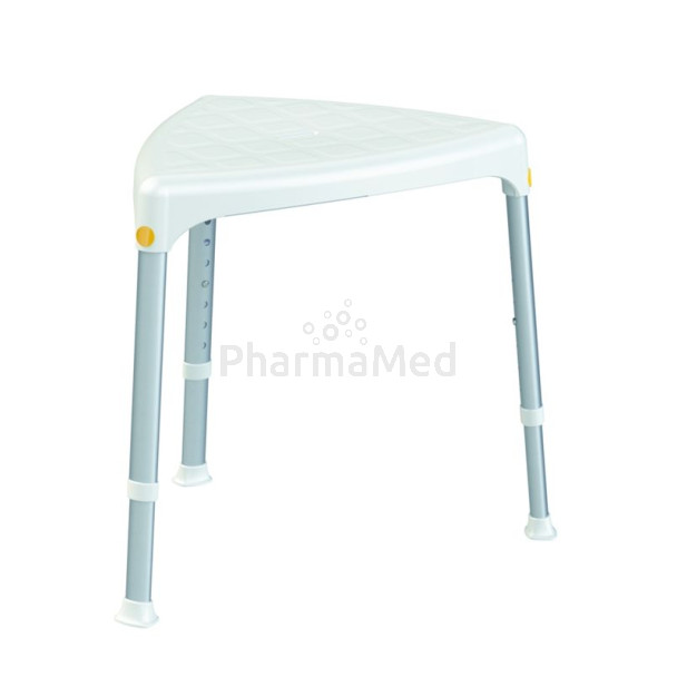 Tabouret de douche – triangulaire - hauteur réglable - 1pc