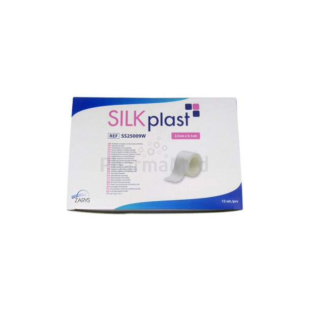 SILKplast ZARYS adhesif en soie - 9.14x2.5cm - 12 rouleaux