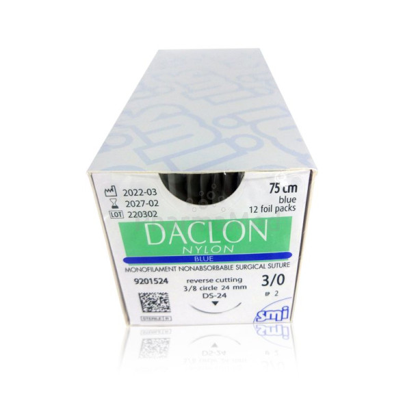 DACLON 3/0 metrisch 2 3/8 24mm 75cm - 12draden