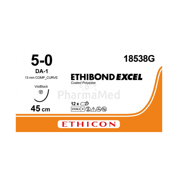 ETHIBOND EXCEL 5/0 18538G DA-1 45cm - 12draden