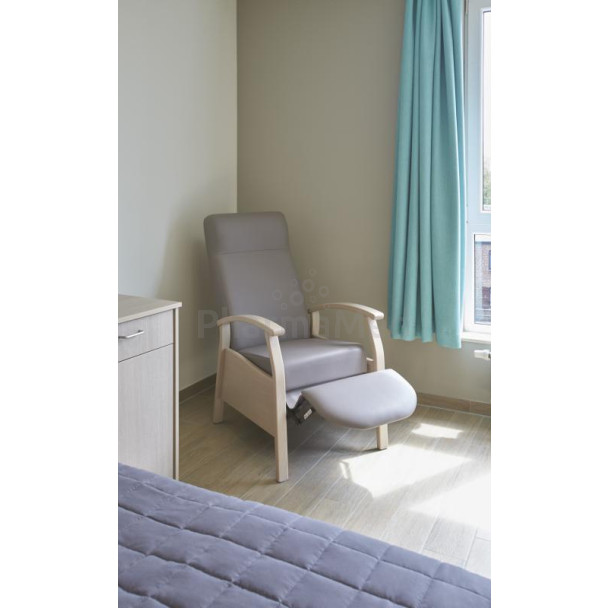 Relaxfauteuil Porto – massief beukenhout - – Taupe