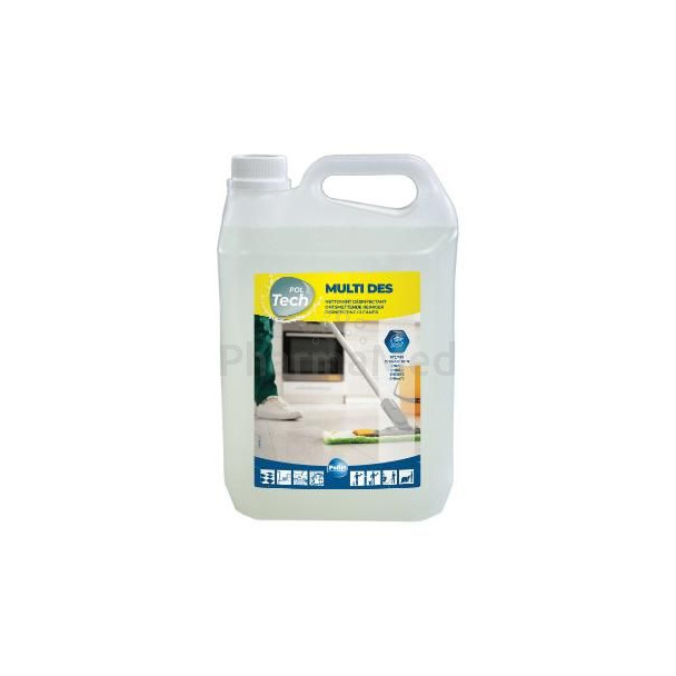 MULTI DES Nettoyant désinfectant sols et surfaces - 5L