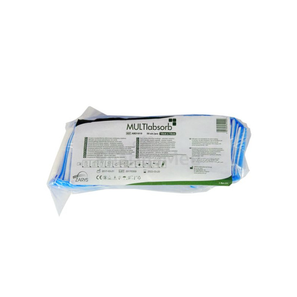 Compresses absorbantes non Stériles ZARYS - 10x10cm - 50pc