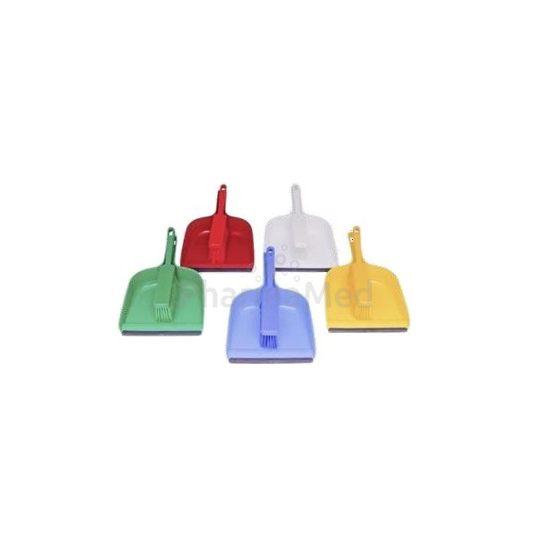 Stoffer en blik met zachte borstel blauw – 1st